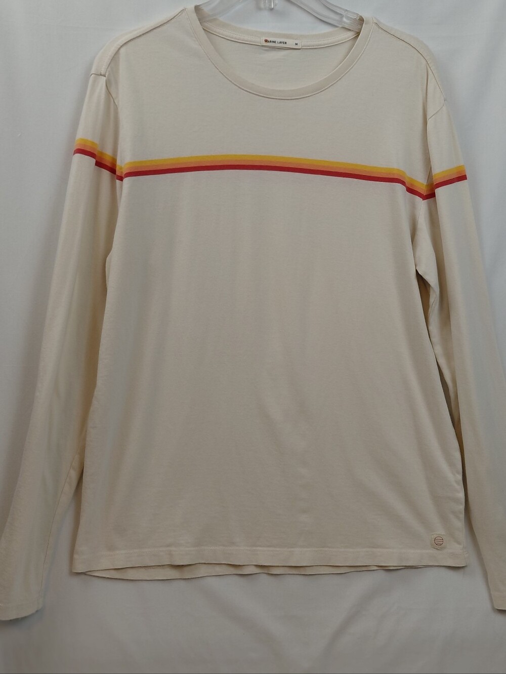 Marine Layer Signature Stripe Long Sleeve Shirt Men's Size Medium
